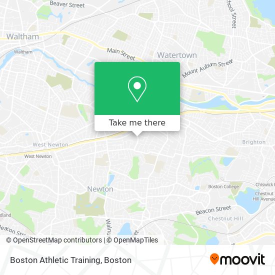 Boston Athletic Training map