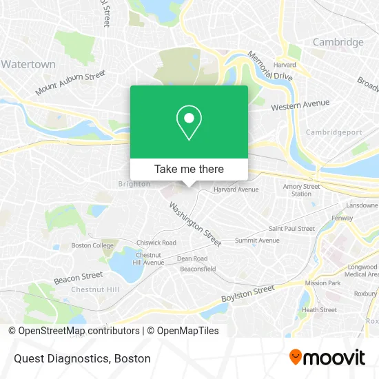 Quest Diagnostics map