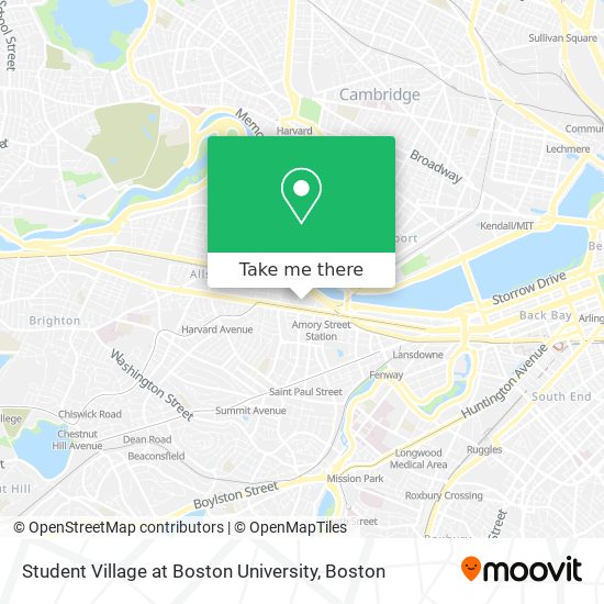 Mapa de Student Village at Boston University