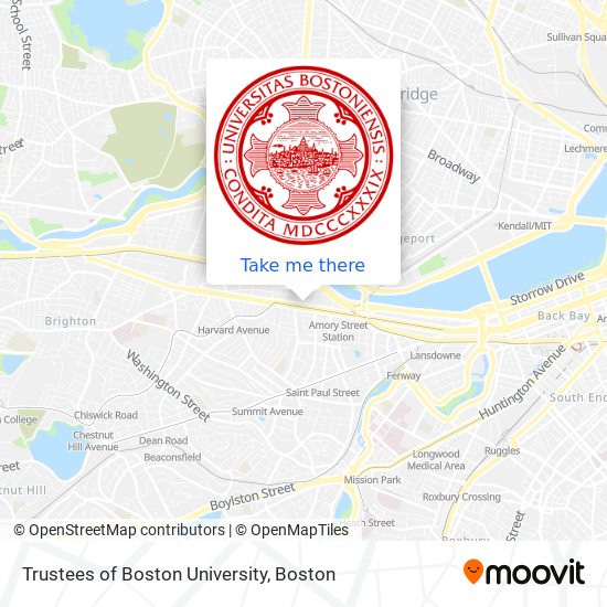 Trustees of Boston University map