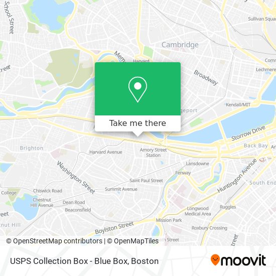 USPS Collection Box - Blue Box map