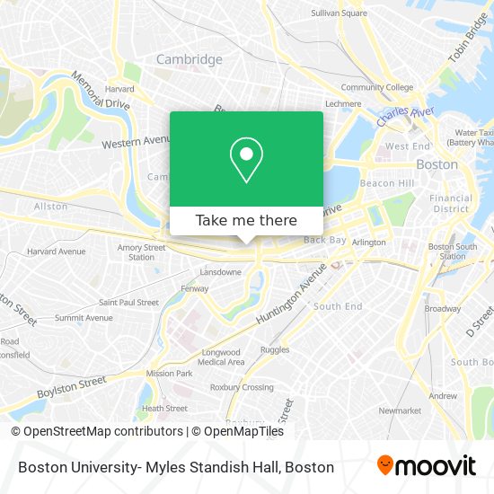 Boston University- Myles Standish Hall map