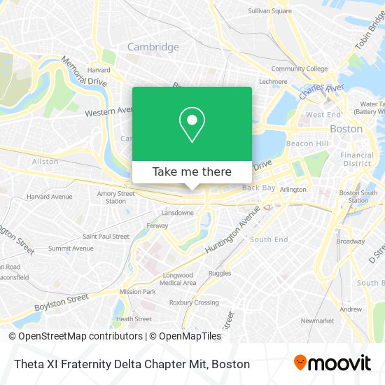 Mapa de Theta XI Fraternity Delta Chapter Mit