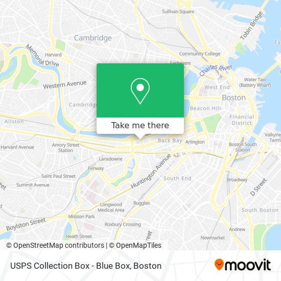 USPS Collection Box - Blue Box map