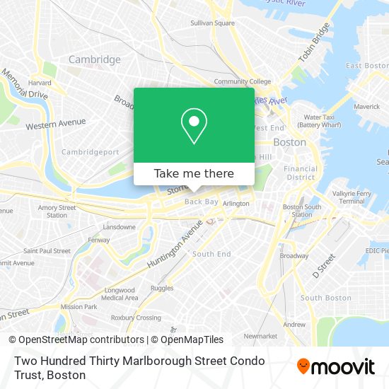 Mapa de Two Hundred Thirty Marlborough Street Condo Trust