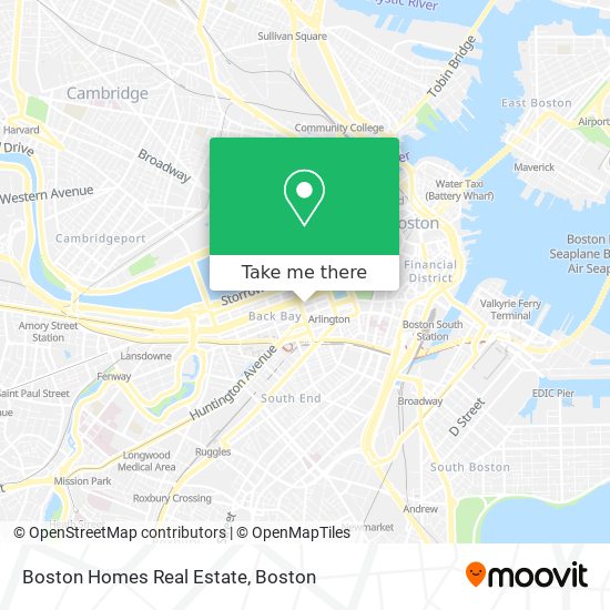 Mapa de Boston Homes Real Estate