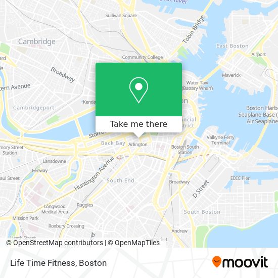 Life Time Fitness map