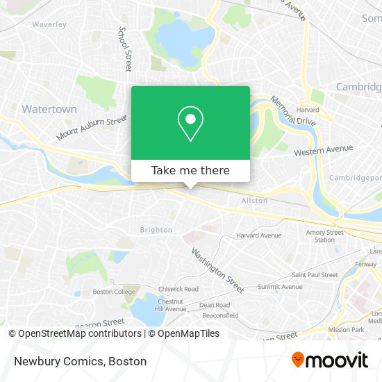 Newbury Comics map