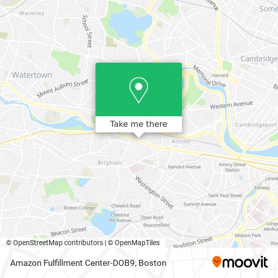 Amazon Fulfillment Center-DOB9 map