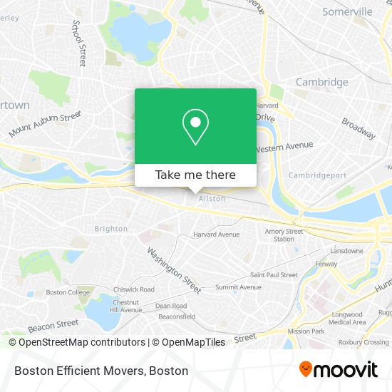 Boston Efficient Movers map