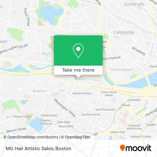 How to get to MG Hair Artistic Salon in Boston by Bus, Subway or Train?