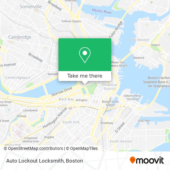 Mapa de Auto Lockout Locksmith