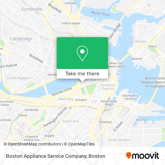 Boston Appliance Service Company map