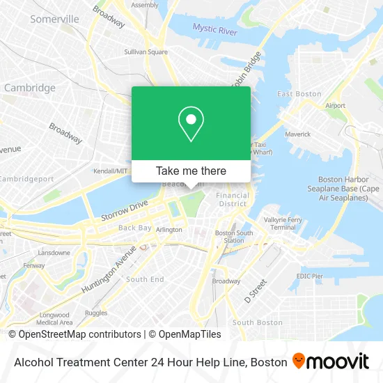 Alcohol Treatment Center 24 Hour Help Line map