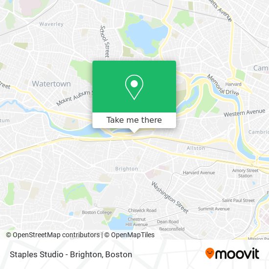 Mapa de Staples Studio - Brighton