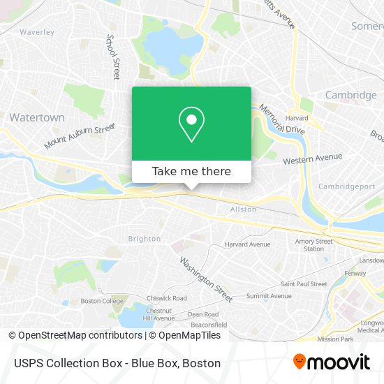 Mapa de USPS Collection Box - Blue Box