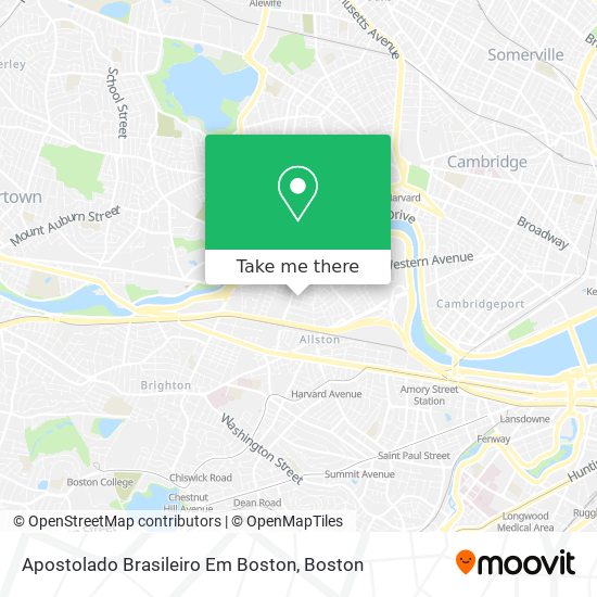 Mapa de Apostolado Brasileiro Em Boston