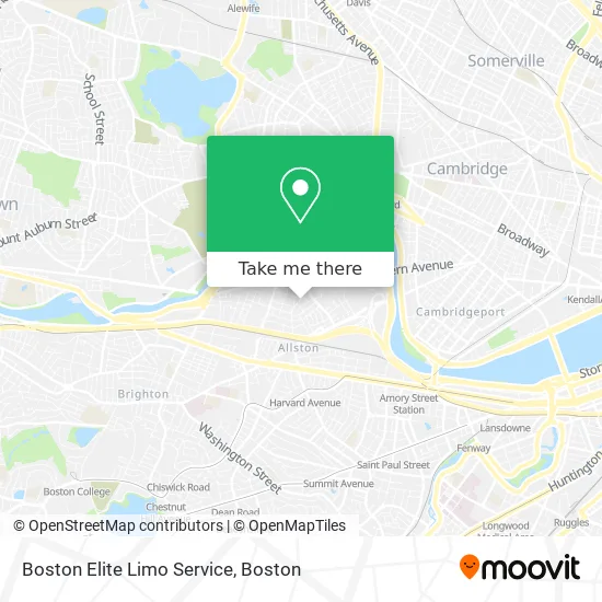 Boston Elite Limo Service map