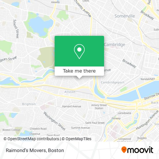 Raimond's Movers map