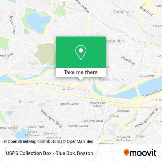 USPS Collection Box - Blue Box map