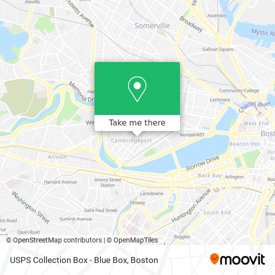 USPS Collection Box - Blue Box map