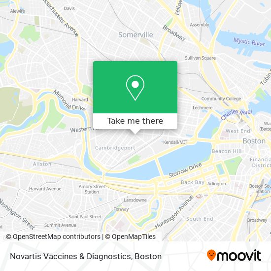 Mapa de Novartis Vaccines & Diagnostics