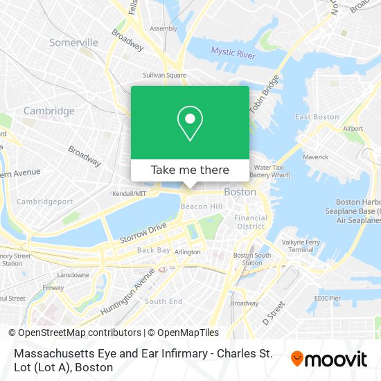 Massachusetts Eye and Ear Infirmary - Charles St. Lot (Lot A) map