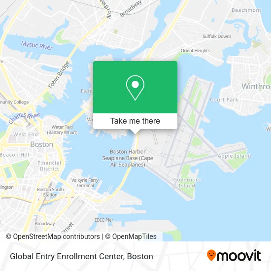 Mapa de Global Entry Enrollment Center
