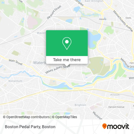 Mapa de Boston Pedal Party