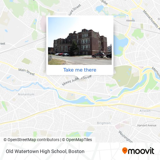 Old Watertown High School map