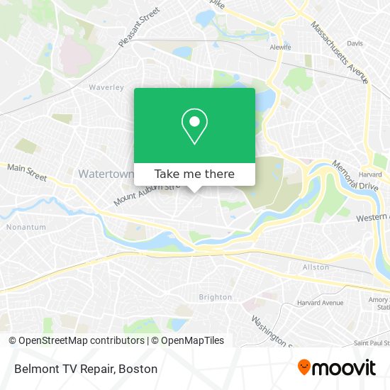 Belmont TV Repair map