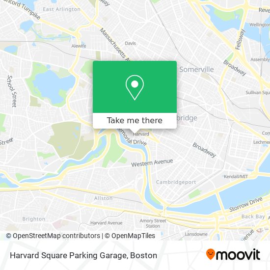 Harvard Square Parking Garage map