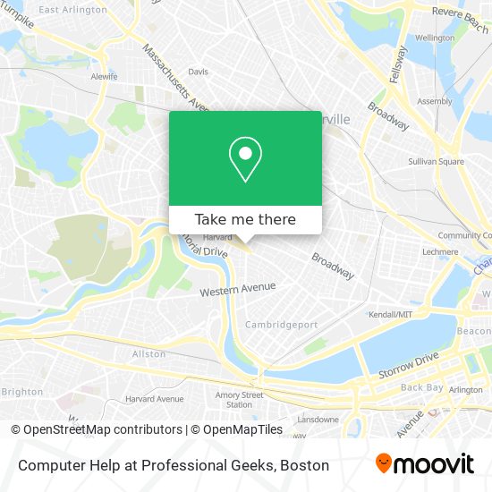 Mapa de Computer Help at Professional Geeks