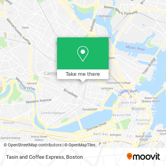 Tasin and Coffee Express map