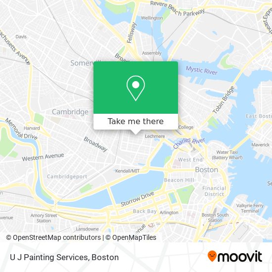 U J Painting Services map