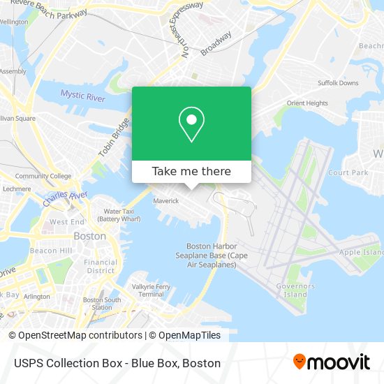 USPS Collection Box - Blue Box map