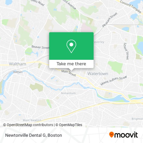 Mapa de Newtonville Dental G