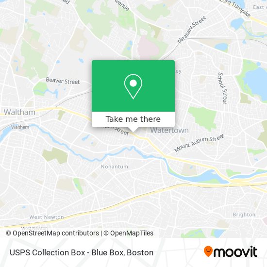 Mapa de USPS Collection Box - Blue Box