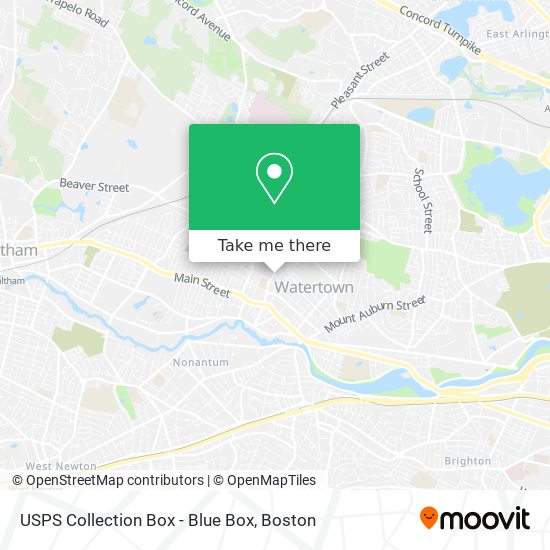 USPS Collection Box - Blue Box map