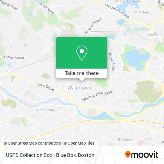 USPS Collection Box - Blue Box map