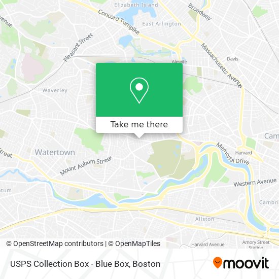 Mapa de USPS Collection Box - Blue Box