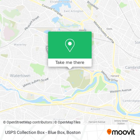 USPS Collection Box - Blue Box map