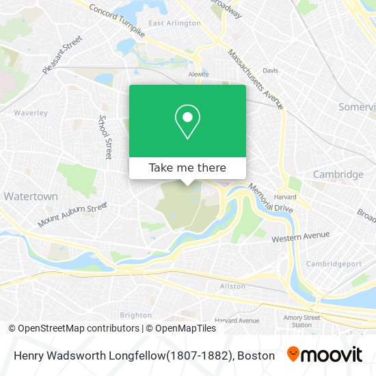 Mapa de Henry Wadsworth Longfellow(1807-1882)