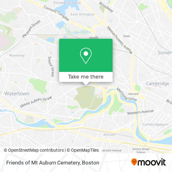 Friends of Mt Auburn Cemetery map