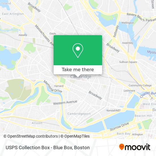 USPS Collection Box - Blue Box map