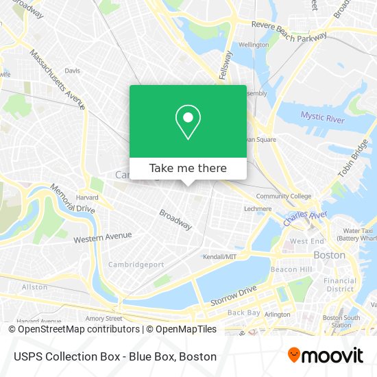 USPS Collection Box - Blue Box map