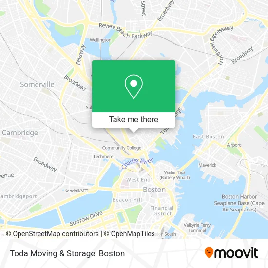 Toda Moving & Storage map