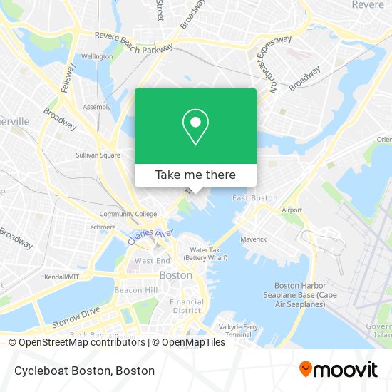 Cycleboat Boston map