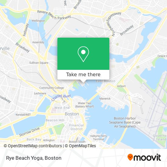 Rye Beach Yoga map