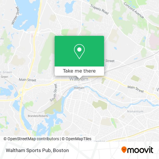 Mapa de Waltham Sports Pub